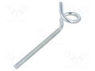 Hook; ring; steel; zinc; Thread len: 105mm; Overall len: 160mm DROMET