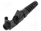 Cable gland; angular,with strain relief; M16; 1.5; IP68; black HUMMEL