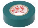 Tape: electrical insulating; W: 19mm; L: 20m; Thk: 0.13mm; green SCAPA