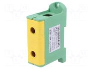 Splice terminal: rail; 290A; 800V; screw terminal; yellow-green POKÓJ