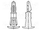 Assembly stud; polyamide; L: 7.9mm; latch/latch; Ø2: 4.75mm DREMEC