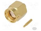 Plug; SMA; male; straight; 50Ω; soldering; for cable; PTFE AMPHENOL RF