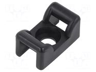 Holder; screw; black; cable ties HELLERMANNTYTON