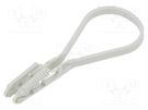 Cable strap clip; ØBundle : 8÷28mm; W: 4mm; polyamide; light grey OBO BETTERMANN