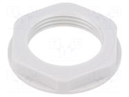 Nut; PG16; polystyrene; 30mm; light grey; Thread: PG; with flange LAPP