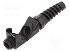 Cable gland; angular,with strain relief; M16; 1.5; IP68; black HUMMEL