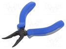 Pliers; miniature,curved,universal; two-component handle grips KING TONY