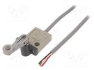 Limit switch; lever R 38mm, metal roller Ø17,5mm; NO + NC; 10A OMRON