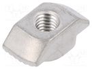 Nut; for profiles; Width of the groove: 10mm; stainless steel FATH