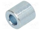 Spacer sleeve; 6mm; cylindrical; steel; zinc; Out.diam: 6mm DREMEC