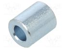 Spacer sleeve; 7mm; cylindrical; steel; zinc; Out.diam: 6mm DREMEC