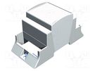 Enclosure: for DIN rail mounting; Y: 110mm; X: 53.5mm; Z: 62mm; grey ITALTRONIC