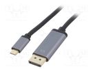Adapter; DisplayPort 1.2,USB 3.2; DisplayPort plug,USB C plug LOGILINK