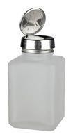 FROSTED PUMP BOTTLE, CLEAR, 6OZ