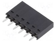 PIN: 6; female; 2.54mm MOLEX