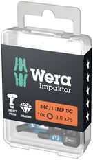 840/1 IMP DC Hex-Plus DIY Impaktor bits, 10 x 3.0x25, Wera