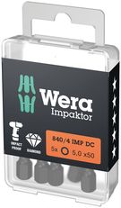 840/4 IMP DC Hex-Plus DIY Impaktor bits, 5 x 5.0x50, Wera