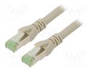 Patch cord; S/FTP; Cat 8.1; stranded; Cu; LSZH; grey; 0.5m; 24AWG DIGITUS