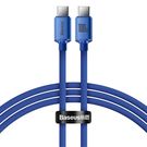 Baseus Crystal Shine Series cable USB cable for fast charging and data transfer USB Type C - USB Type C 100W 1.2m blue (CAJY000603), Baseus