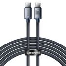 Baseus Crystal Shine Series cable USB cable for fast charging and data transfer USB Type C - USB Type C 100W 2m black (CAJY000701), Baseus