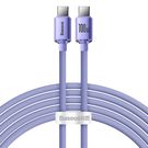 Baseus Crystal Shine Series cable USB cable for fast charging and data transfer USB Type C - USB Type C 100W 2m purple (CAJY000705), Baseus