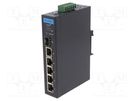 Switch Ethernet; unmanaged; Number of ports: 6; 48VDC; RJ45,SFP ADVANTECH