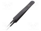 Tweezers; Blade tip shape: sharp; Tweezers len: 110mm; ESD C.K