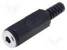 Plug; Jack 3,5mm; female; stereo; ways: 3; straight; for cable; 4mm SCHURTER