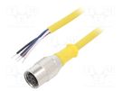 Connection lead; M12; PIN: 4; straight; 5m; plug; -25÷70°C; IP67 EATON ELECTRIC
