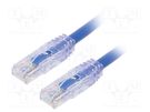 Patch cord; TX6A™ 10Gig,U/UTP; 6a; solid; Cu; PVC; blue; 3m; 24AWG PANDUIT