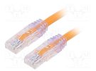 Patch cord; TX6A™ 10Gig,U/UTP; 6a; solid; Cu; PVC; orange; 1m; 24AWG PANDUIT
