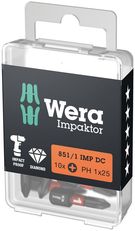 851/1 IMP DC PH DIY Impaktor PH bits, 10 x PH 1x25, Wera