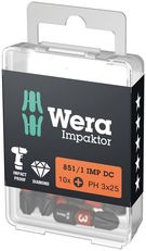 851/1 IMP DC PH DIY Impaktor PH bits, 10 x PH 3x25, Wera