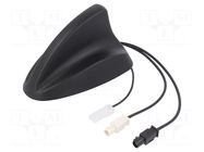 Antenna; automotive,SHARK; AM,DAB,FM; universal; 0.25m; 12VDC MTA