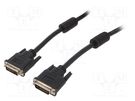 Cable; dual link; DVI-D (24+1) plug,both sides; PVC; 4.5m; black GEMBIRD