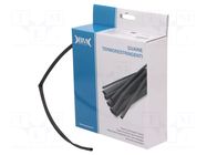 Heat shrink sleeve; glueless; 2: 1; 4.8mm; L: 10m; black BM GROUP
