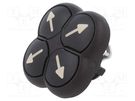 Switch: 4-position; 22mm; Stabl.pos: 1; black; none; IP66; flat EATON ELECTRIC