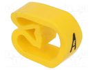 Markers; Marking: A; 8÷16mm; PVC; yellow; -30÷80°C; leaded; CLI C WEIDMÜLLER