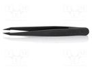 Tweezers; Blade tip shape: sharp; Tweezers len: 115mm; ESD KNIPEX