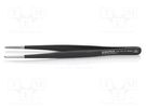 Tweezers; Blade tip shape: rounded; Tweezers len: 145mm; ESD KNIPEX