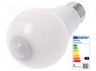 LED lamp; warm white; E27; 230VAC; 806lm; P: 8W; 280°; 2700K PHILIPS