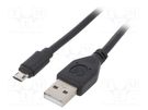 Cable; USB 2.0; USB A plug,USB B micro reversible plug; 1.8m GEMBIRD