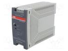 Power supply: switched-mode; for DIN rail; 60W; 24VDC; 24÷28V ABB