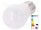 LED lamp; cool white; E27; 220/240VAC; 470lm; P: 5.5W; 180°; 6400K V-TAC