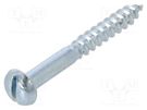 Screw; for wood; 3.5x30; Head: button; slotted; 0,8mm; steel; zinc BOSSARD