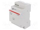 Power supply: switched-mode; for DIN rail; 30W; 24VDC; 24÷28V ABB
