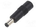 Adapter; Plug: straight; Input: 5,5/2,5; Out: 5,5/2,1 MEAN WELL