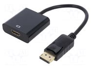 Adapter; DisplayPort plug,HDMI socket; DisplayPort 1.1; 0.1m GEMBIRD