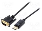 Cable; DisplayPort 1.1; D-Sub 15pin HD plug,DisplayPort plug GEMBIRD