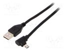 Cable; USB 2.0; USB A plug,USB B micro reversible angled plug GEMBIRD